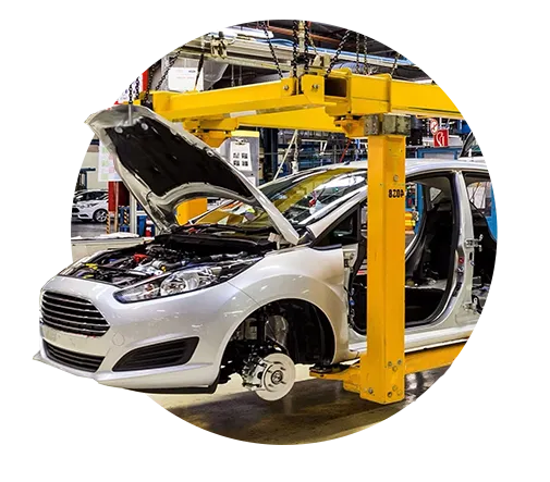 Image of a modern car symbolizing ASC Global's Automotive industry services, highlighting advanced electronic components and supply chain solutions for vehicle innovation and reliability