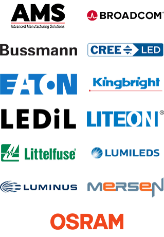 Drop-in replacement logos representing ASC Global's Manufacturing Capabilities, highlighting alternative solutions for various electronic components