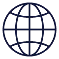 Earth globe icon representing ASC Global’s global network reach through certified reseller and recycler partnerships across North America, Europe, and Asia.