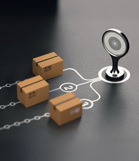 Abstract image of three blocks converging into a gold cube, representing single-vendor consolidation benefits in procurement